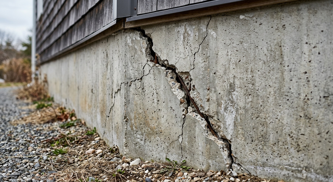 cracked foundation waterproofing