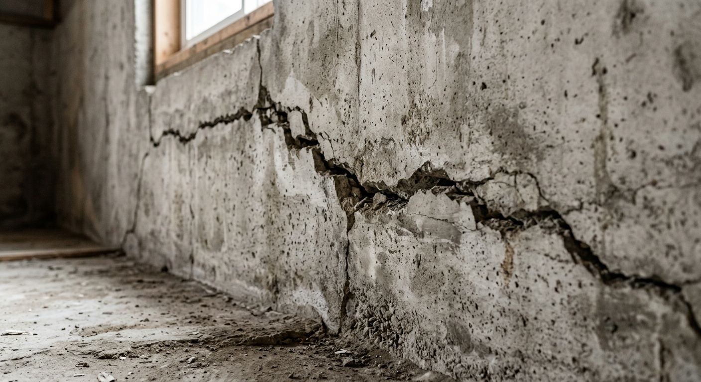 cracked foundation waterproofing